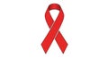 Red awareness ribbon symbol Royalty Free Stock Photo