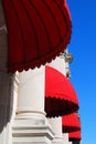 Red Awnings Royalty Free Stock Photo