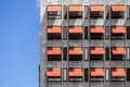 Red awnings on a building Royalty Free Stock Photo