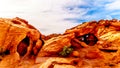 Red Aztec sandstone rock formations in the Valley of Fire State Park, Nevada,USA Royalty Free Stock Photo