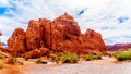 Red Aztec sandstone rock formations in the Valley of Fire State Park, Nevada,USA Royalty Free Stock Photo