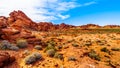 Red Aztec sandstone rock formations in the Valley of Fire State Park, Nevada,USA Royalty Free Stock Photo