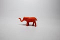 Red Baby elephant from toys Royalty Free Stock Photo