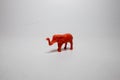 Red Baby elephant from toys Royalty Free Stock Photo