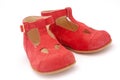 Red baby shoes Royalty Free Stock Photo