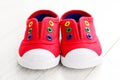 Red baby shoes Royalty Free Stock Photo