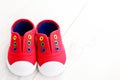 Red baby shoes Royalty Free Stock Photo