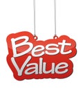 Red background best value Royalty Free Stock Photo