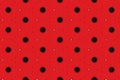 A red background with swirl black dots that look like fire Royalty Free Stock Photo