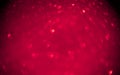 Red background of blurred hearts, side of defocused