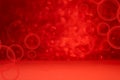 Red background with bokeh. Valentine`s day celebration or love concept. Copy space Royalty Free Stock Photo