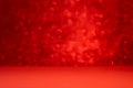 Red background with bokeh. Valentine`s day celebration or love concept. Copy space. Defocused Royalty Free Stock Photo