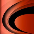 Red-brown background. Gradient. Smoothly curved black lines. Royalty Free Stock Photo