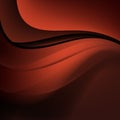 Red-brown background. Gradient. Smoothly curved black lines. Royalty Free Stock Photo