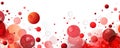 Red background with circles and bubbles, creating a dynamic and vibrant abstract design Royalty Free Stock Photo