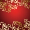 Red vector background with decorative ornament Royalty Free Stock Photo