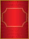 Red and gold vector background with musical notes Royalty Free Stock Photo