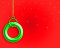 Red Background with green ring