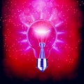 Light bulb isolated. Illustration. Royalty Free Stock Photo