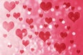 Red background with light dots and hearts