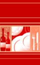 Red background for menu of restaurant Royalty Free Stock Photo