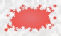 The Red Background Puzzle. Jigsaw of Banner. Royalty Free Stock Photo