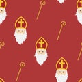 Seamless vector illustration pattern of Dutch holiday Sinterklaas holidays