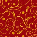 Seamless Swirl Wallpaper Vector Pattern