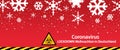 Banner Coronavirus Lockdown Christmas in Germany Royalty Free Stock Photo