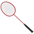 Red badminton racket