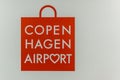 Red bag as a symbol for Copenhagen Airport