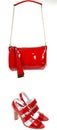 Red Bag Red Shoes Royalty Free Stock Photo