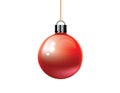 Red ball Christmas ornament. Royalty Free Stock Photo