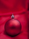 Red ball, Christmas tree ornaments Royalty Free Stock Photo