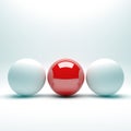 Red ball. Conception of leadership Royalty Free Stock Photo