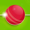 Red ball for Cricket sports concept. Royalty Free Stock Photo