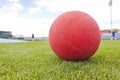 Red Ball on Field Royalty Free Stock Photo