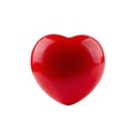 Red ball foam with shape heart isolated on white background Royalty Free Stock Photo
