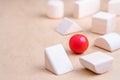 Red Ball in Geometric Wood Toy