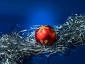 Red ball in silver trumpery