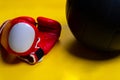 Red ball boxer yellow gloves pace blue fitness object, for bodybuilding lifestyle from simple for power box, two