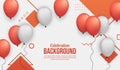 Red ballon celebration background for birhtday party, graduation, celebration event and holiday Royalty Free Stock Photo