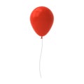 Red balloon isolated on white background with window reflection Royalty Free Stock Photo