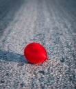Red balloon on the street