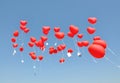 Red balloons with the messages