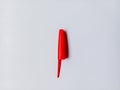 Red ballpoint pen cap isolated on white background. Royalty Free Stock Photo