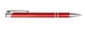 Red ballpoint pen on a white background Royalty Free Stock Photo