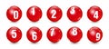 Vector Bingo Lottery Number Balls Isolated on White Background Royalty Free Stock Photo
