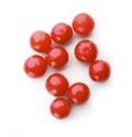 Red balls on white Royalty Free Stock Photo