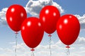 Red baloons... Royalty Free Stock Photo